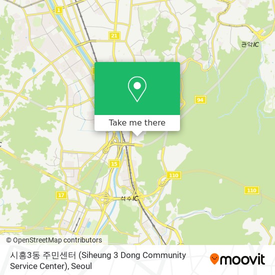 시흥3동 주민센터 (Siheung 3 Dong Community Service Center) map