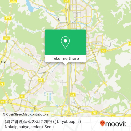 (의료법인)녹십자의료재단 (( Uiryobeopin ) Noksipjauiryojaedan) map