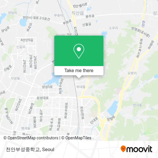 천안부성중학교 map