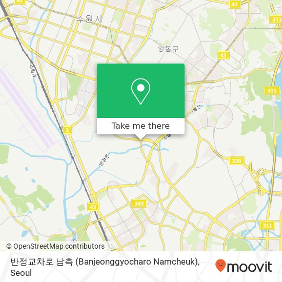 반정교차로 남측 (Banjeonggyocharo  Namcheuk) map