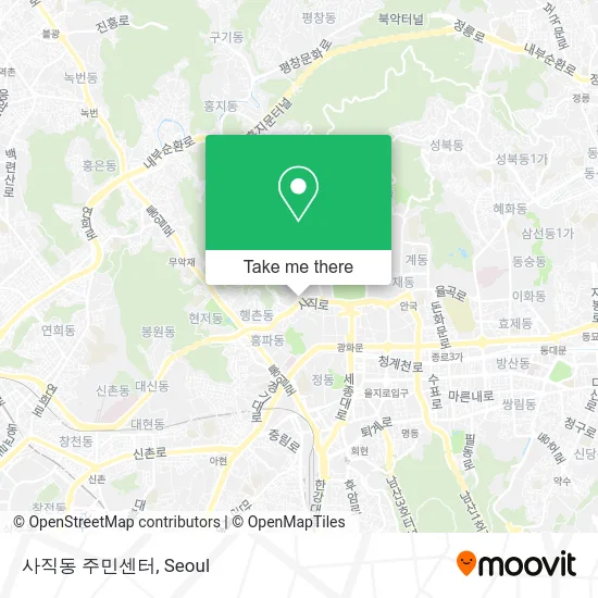 사직동 주민센터 map