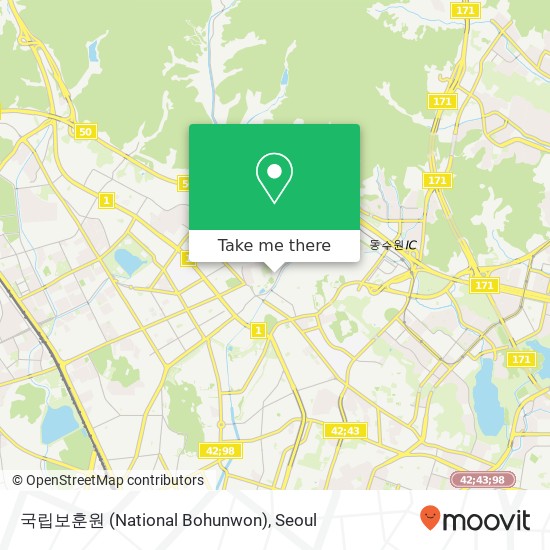국립보훈원 (National Bohunwon) map