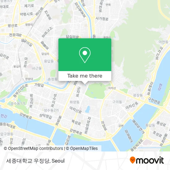 세종대학교 우정당 map