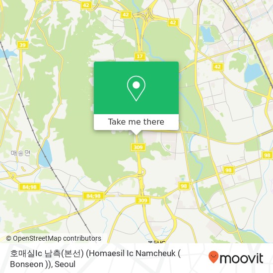 호매실Ic 남측(본선) (Homaesil Ic Namcheuk ( Bonseon )) map