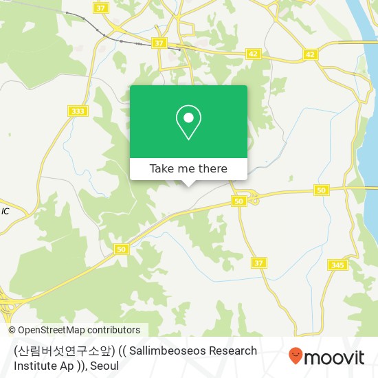 (산림버섯연구소앞) (( Sallimbeoseos Research Institute Ap )) map