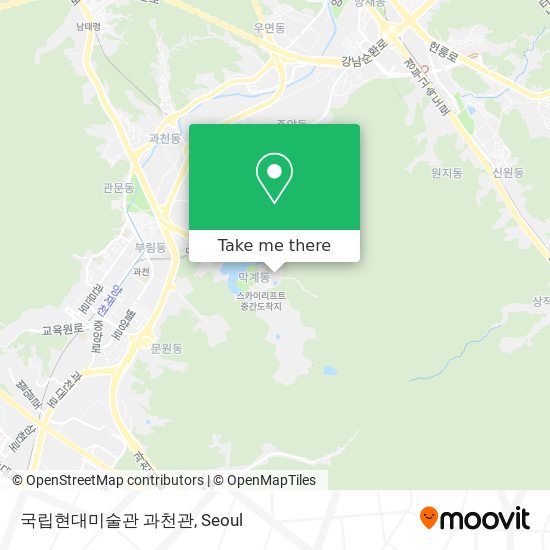 국립현대미술관 과천관 map
