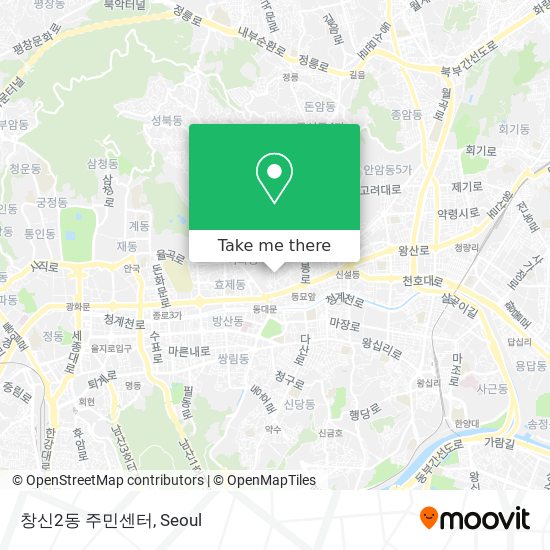 창신2동 주민센터 map