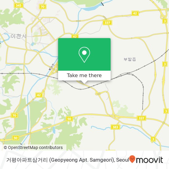 거평아파트삼거리 (Geopyeong Apt. Samgeori) map