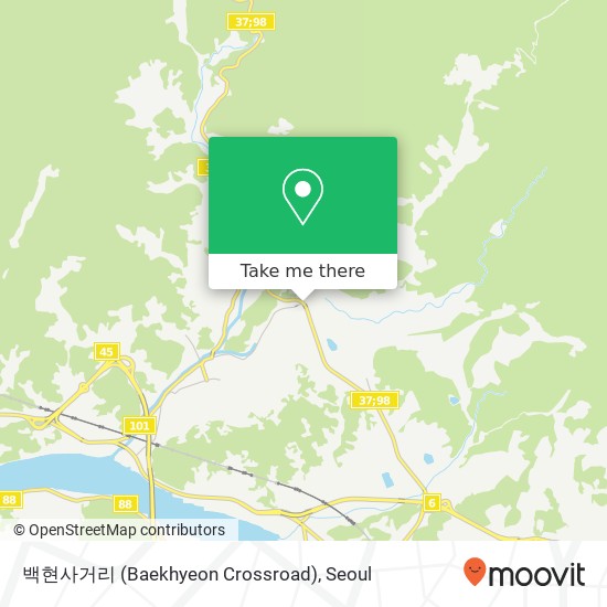 백현사거리 (Baekhyeon Crossroad) map