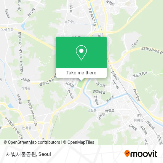 새빛새물공원 map