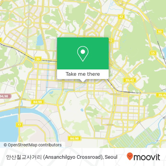안산칠교사거리 (Ansanchilgyo Crossroad) map