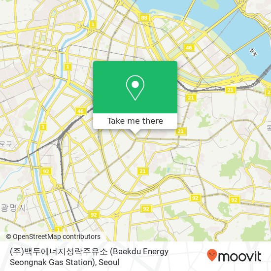 (주)백두에너지성락주유소 (Baekdu Energy Seongnak Gas Station) map