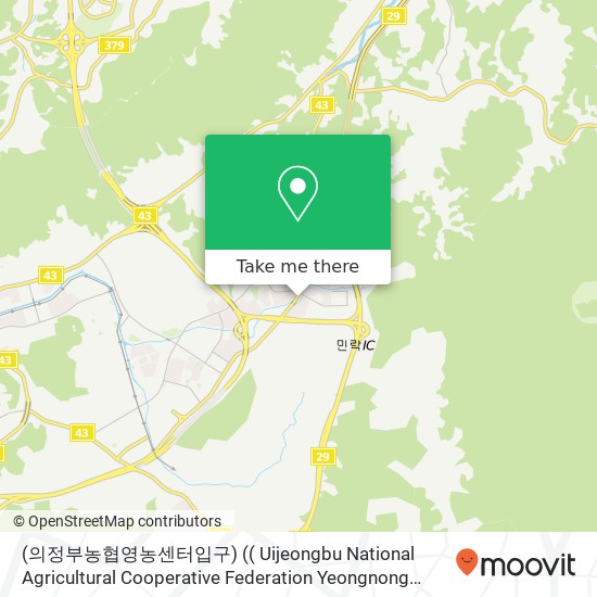 (의정부농협영농센터입구) (( Uijeongbu National Agricultural Cooperative Federation Yeongnong Center Entrance )) map
