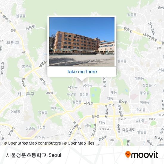 서울청운초등학교 map