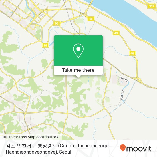 김포-인천서구 행정경계 (Gimpo - Incheonseogu  Haengjeonggyeonggye) map