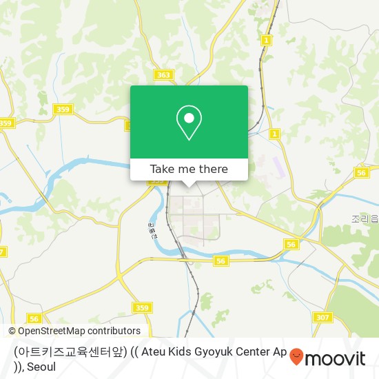 (아트키즈교육센터앞) (( Ateu Kids Gyoyuk Center Ap )) map