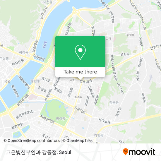 고은빛산부인과 강동점 map