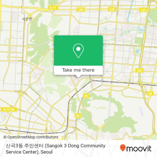 산곡3동 주민센터 (Sangok 3 Dong Community Service Center) map