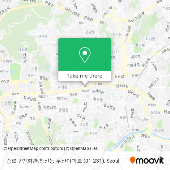 종로구민회관.창신동 두산아파트 (01-231) map