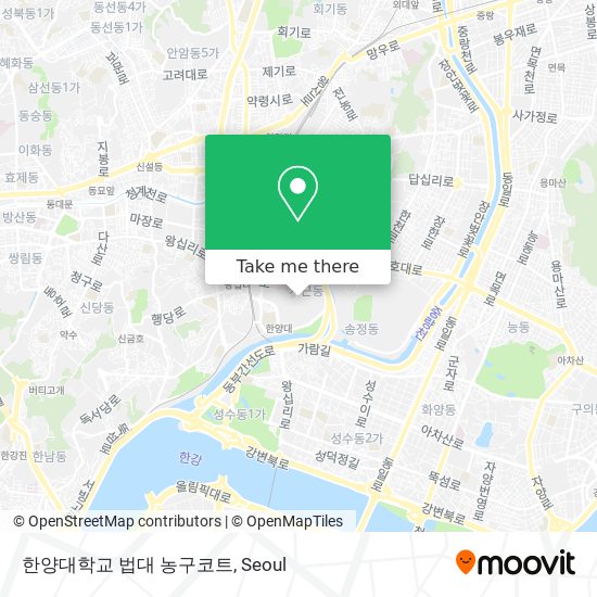 한양대학교 법대 농구코트 map