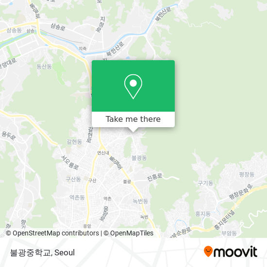 불광중학교 map