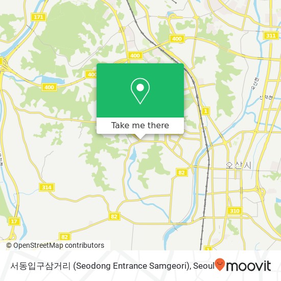 서동입구삼거리 (Seodong Entrance Samgeori) map