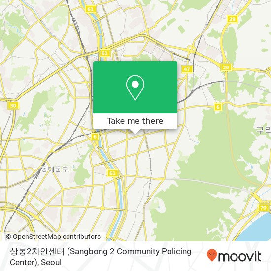 상봉2치안센터 (Sangbong 2 Community Policing Center) map