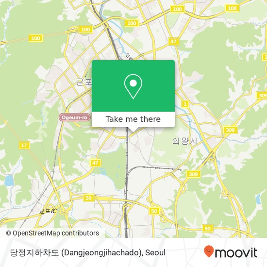 당정지하차도 (Dangjeongjihachado) map