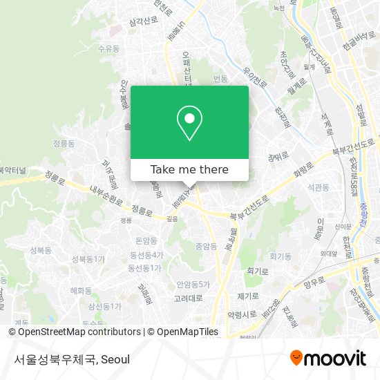 서울성북우체국 map