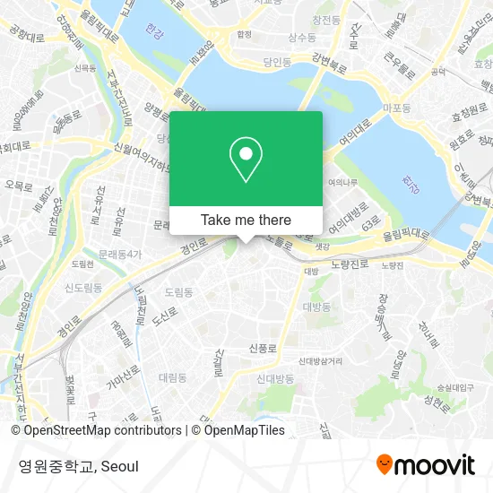 영원중학교 map