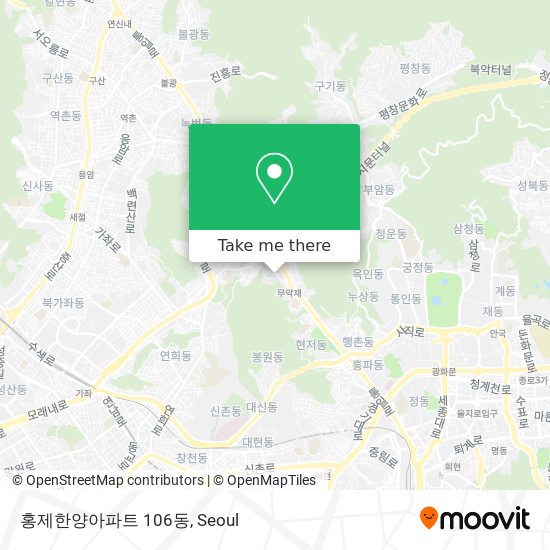 홍제한양아파트 106동 map