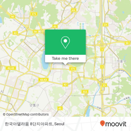 한국아델라움 8단지아파트 map