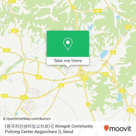 (원곡치안센터앞교차로) (( Wongok Community Policing Center Apgyocharo )) map