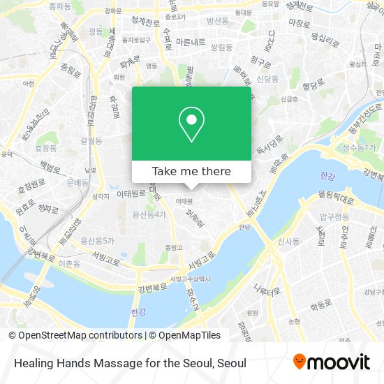 Healing Hands Massage for the Seoul map