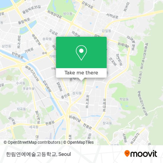 한림연예예술고등학교 map