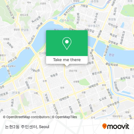 논현2동 주민센터 map