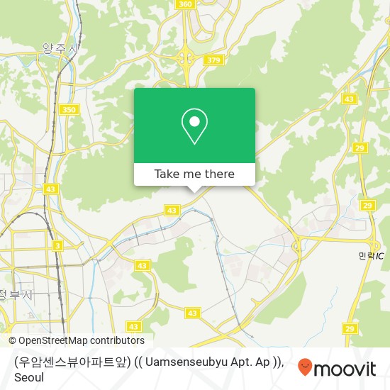 (우암센스뷰아파트앞) (( Uamsenseubyu Apt. Ap )) map