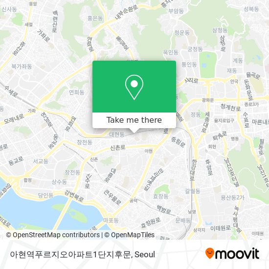 아현역푸르지오아파트1단지후문 map