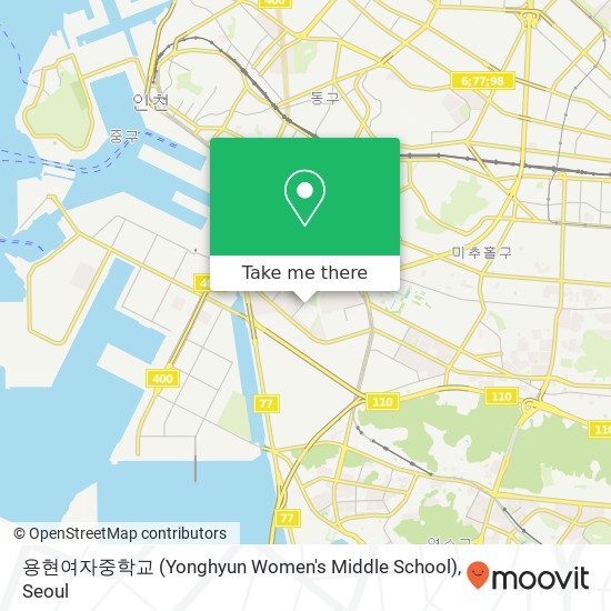 용현여자중학교 (Yonghyun Women's Middle School) map