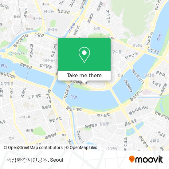 뚝섬한강시민공원 map