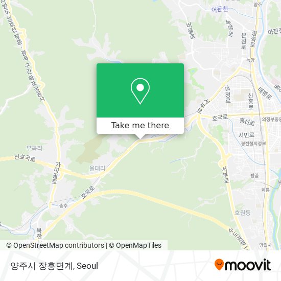 양주시 장흥면계 map