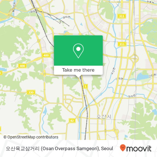 오산육교삼거리 (Osan Overpass Samgeori) map