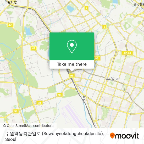 수원역동측단일로 (Suwonyeokdongcheukdanillo) map