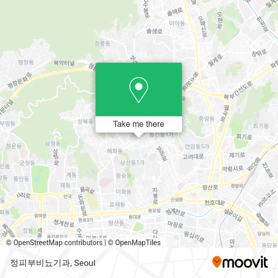 정피부비뇨기과 map