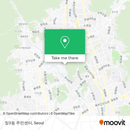 창3동 주민센터 map