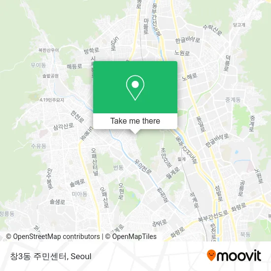 창3동 주민센터 map
