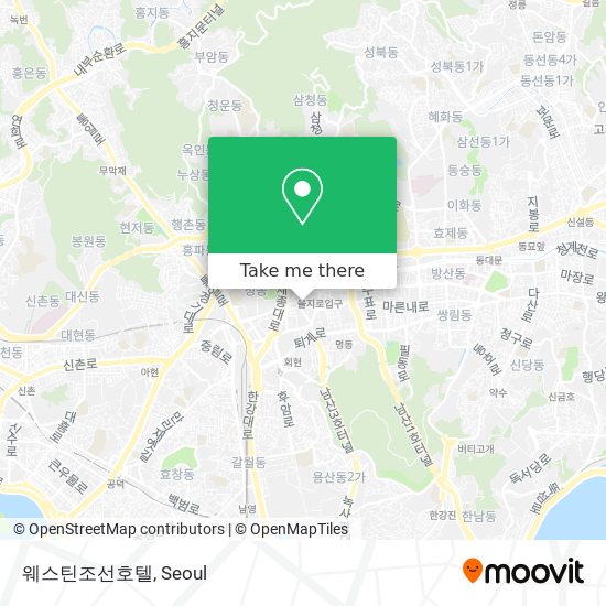 웨스틴조선호텔 map