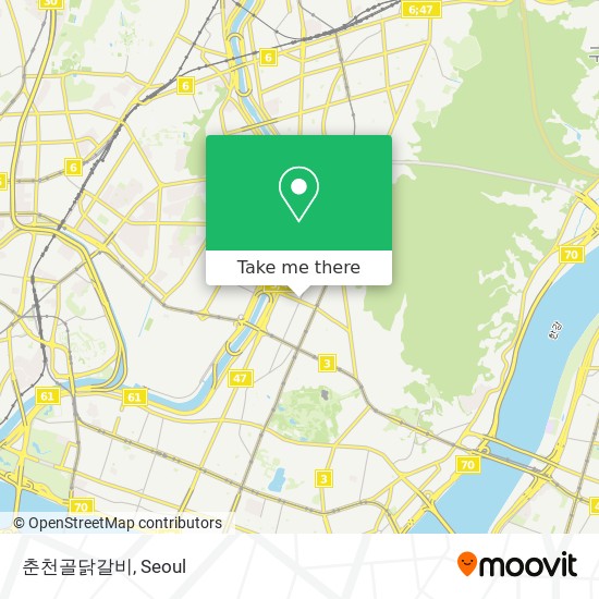 춘천골닭갈비 map