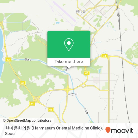 한마음한의원 (Hanmaeum Oriental Medicine Clinic) map