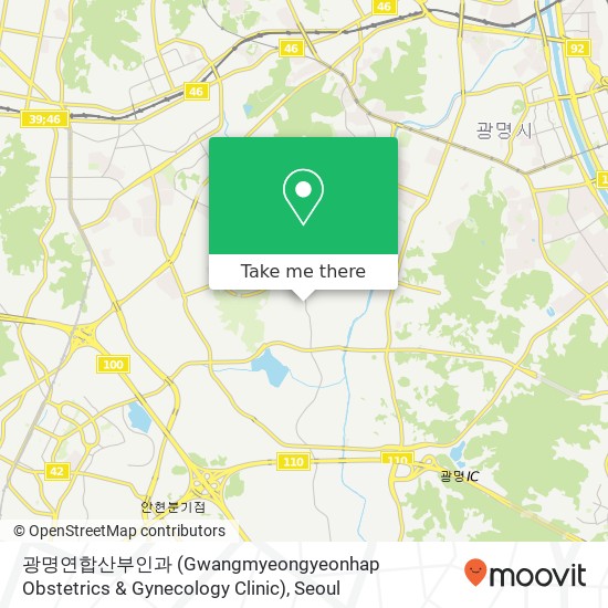 광명연합산부인과 (Gwangmyeongyeonhap Obstetrics & Gynecology Clinic) map